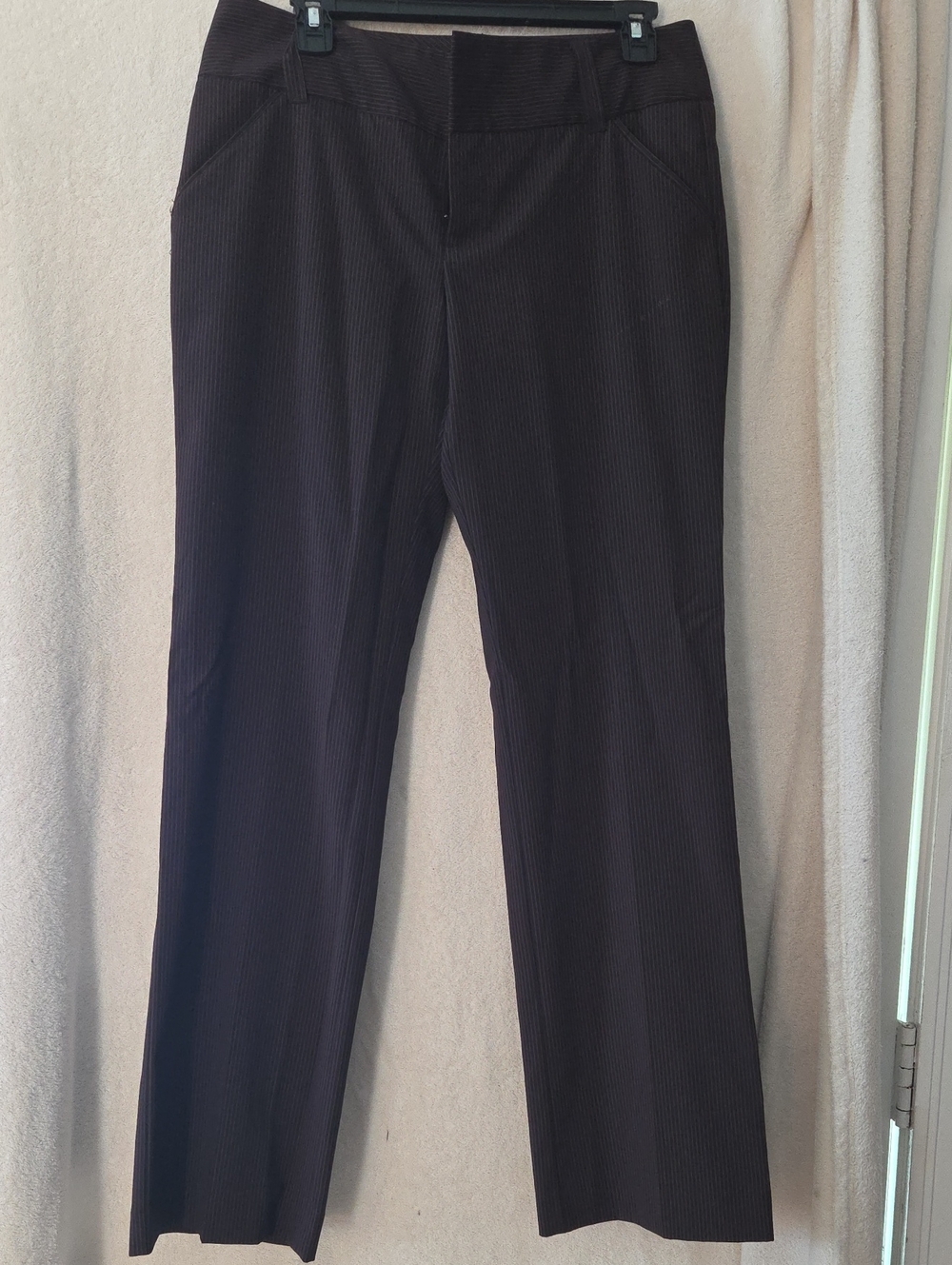Daisy Fuentes Brown Pinstripe Dress Pants - Picture 2 of 4